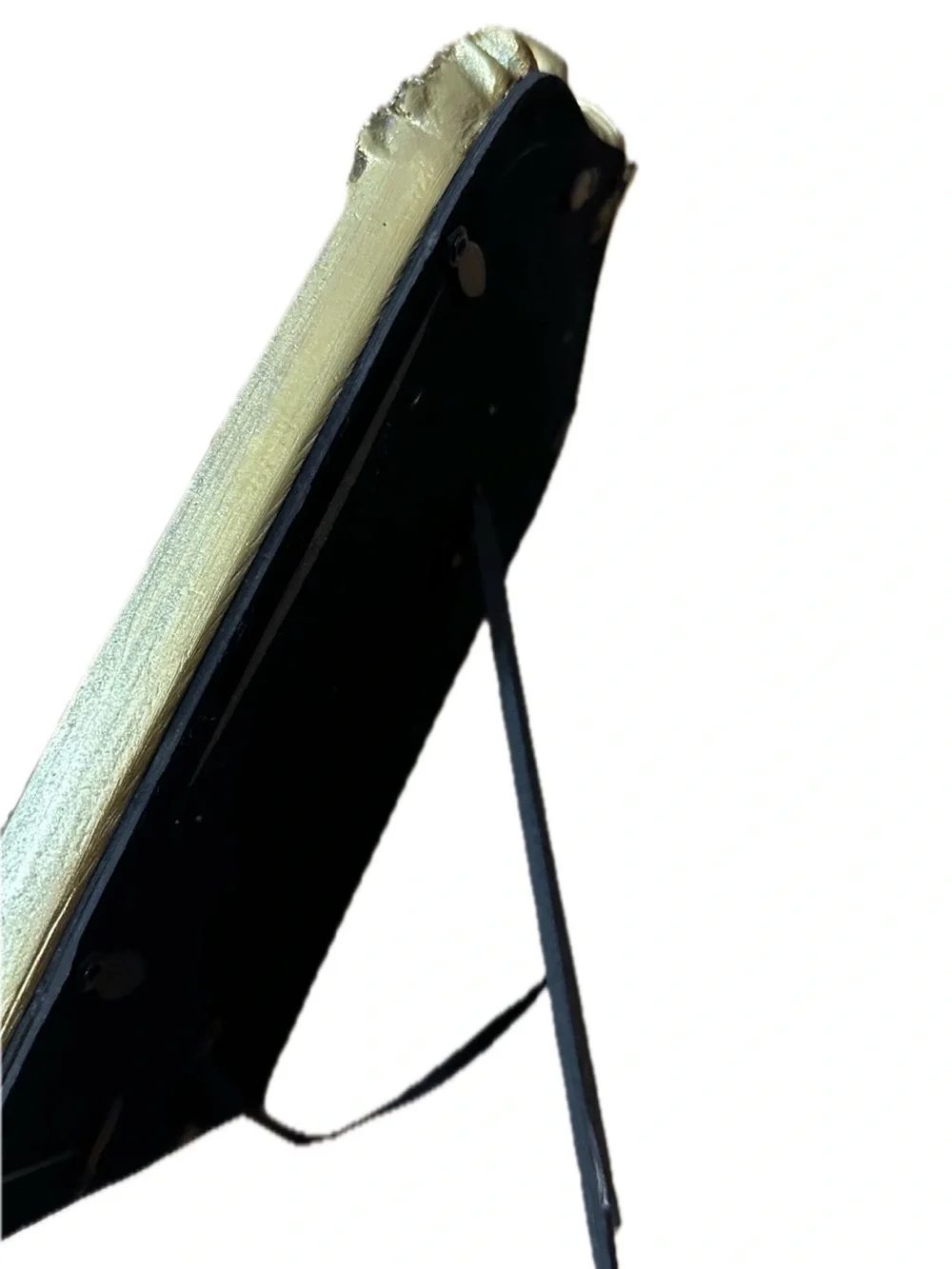 Vintage gold metal velvet jewelry display stand countertop